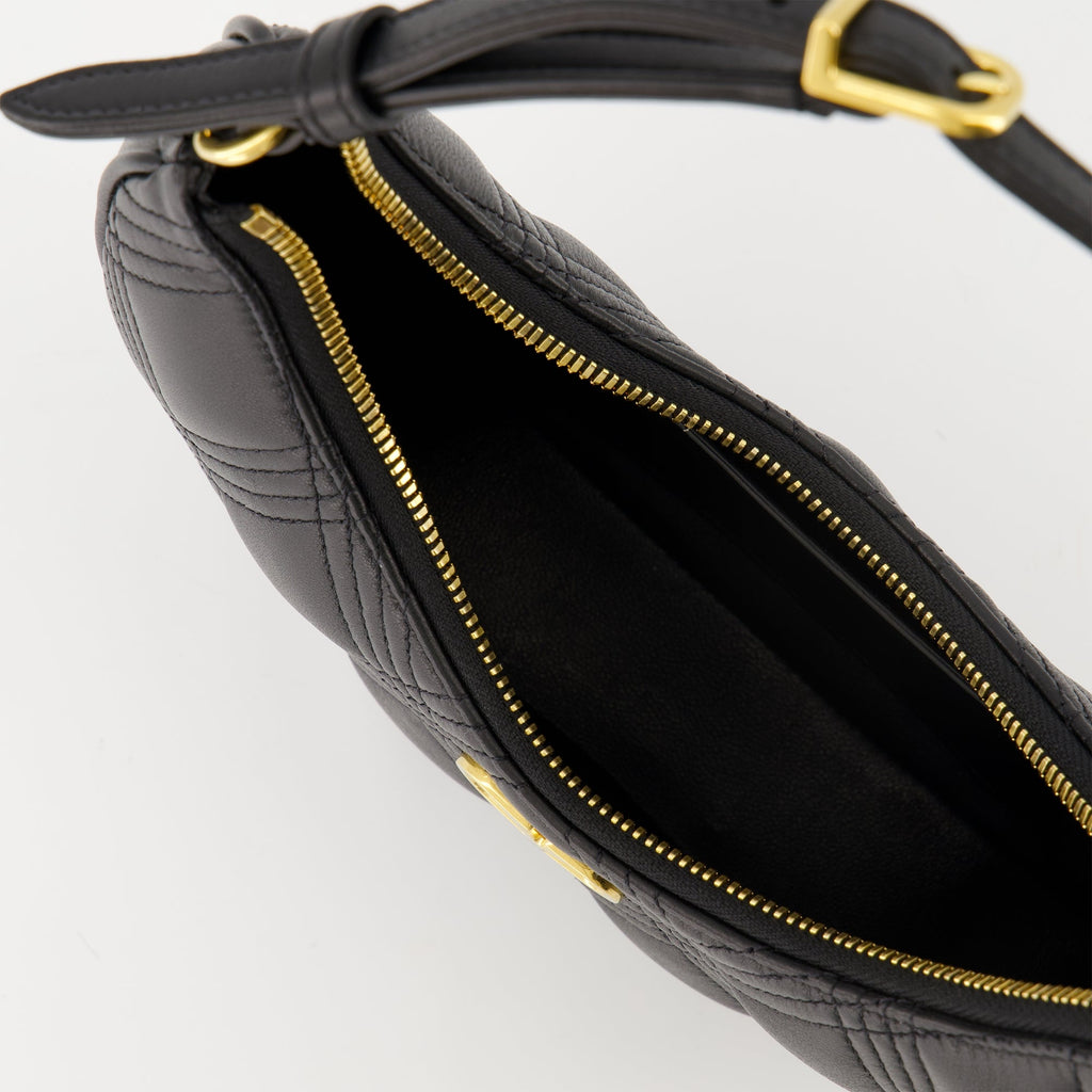 Valentino Garavani, Hobo Quiltie 67, black bag, quilted leather bag, designer accessory