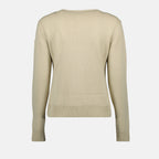 Moncler cardigan, beige quilted cardigan, Autumn-Winter 2025, women's knitwear, luxury outerwear