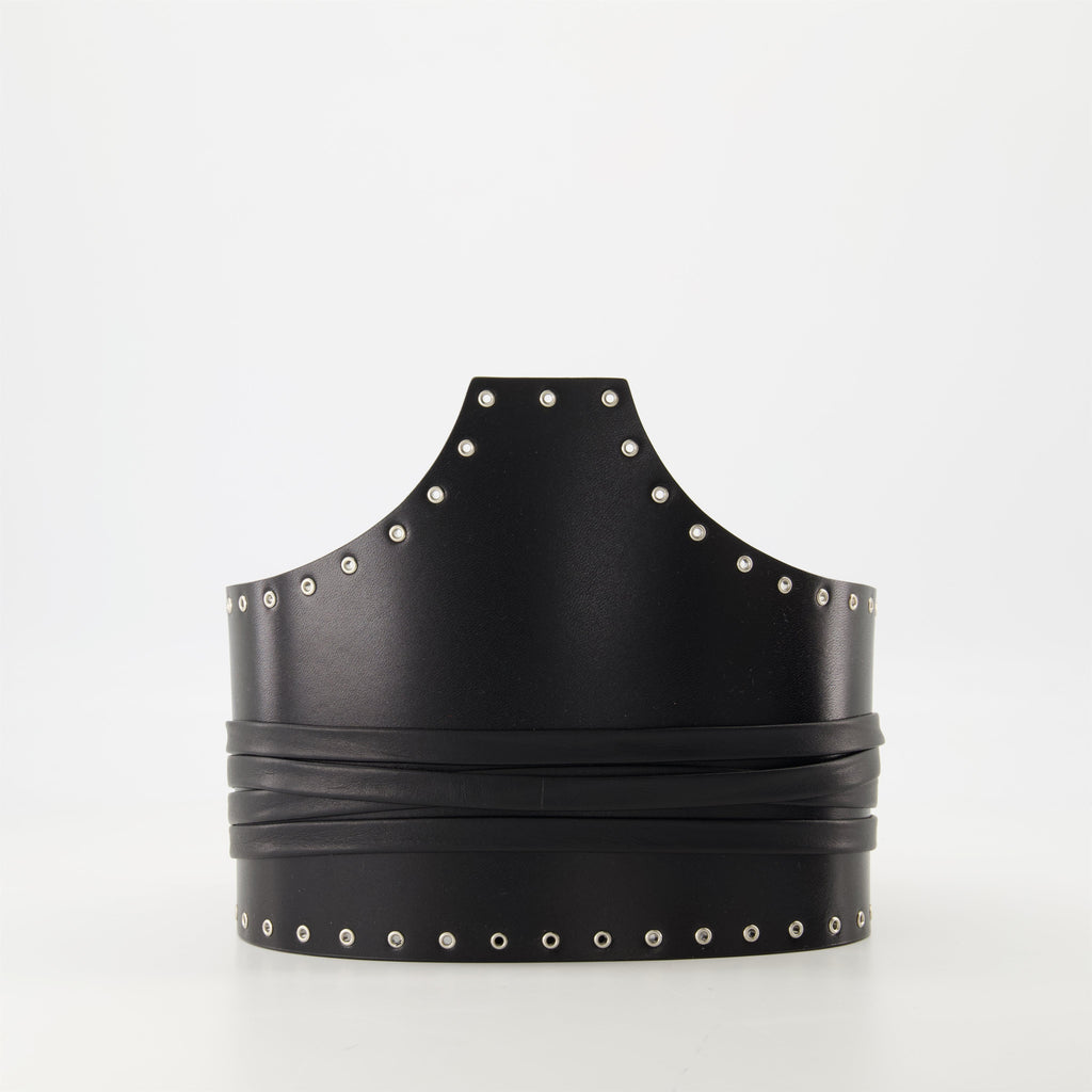 black leather belt, corset belt, Iro belt, women's accessories, stylish belt