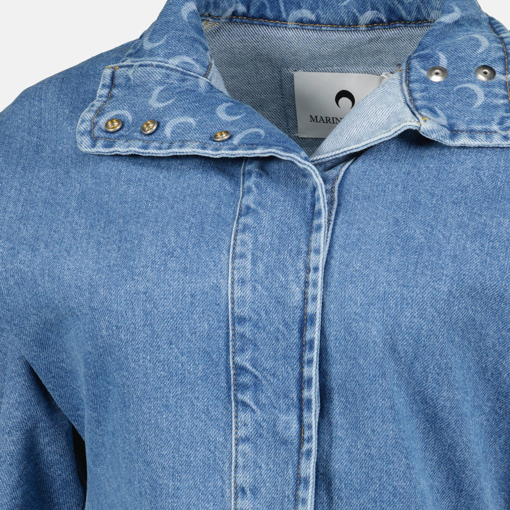 Moon Denim Jacket, Marine Serre, designer jacket, denim outerwear, fashion statement