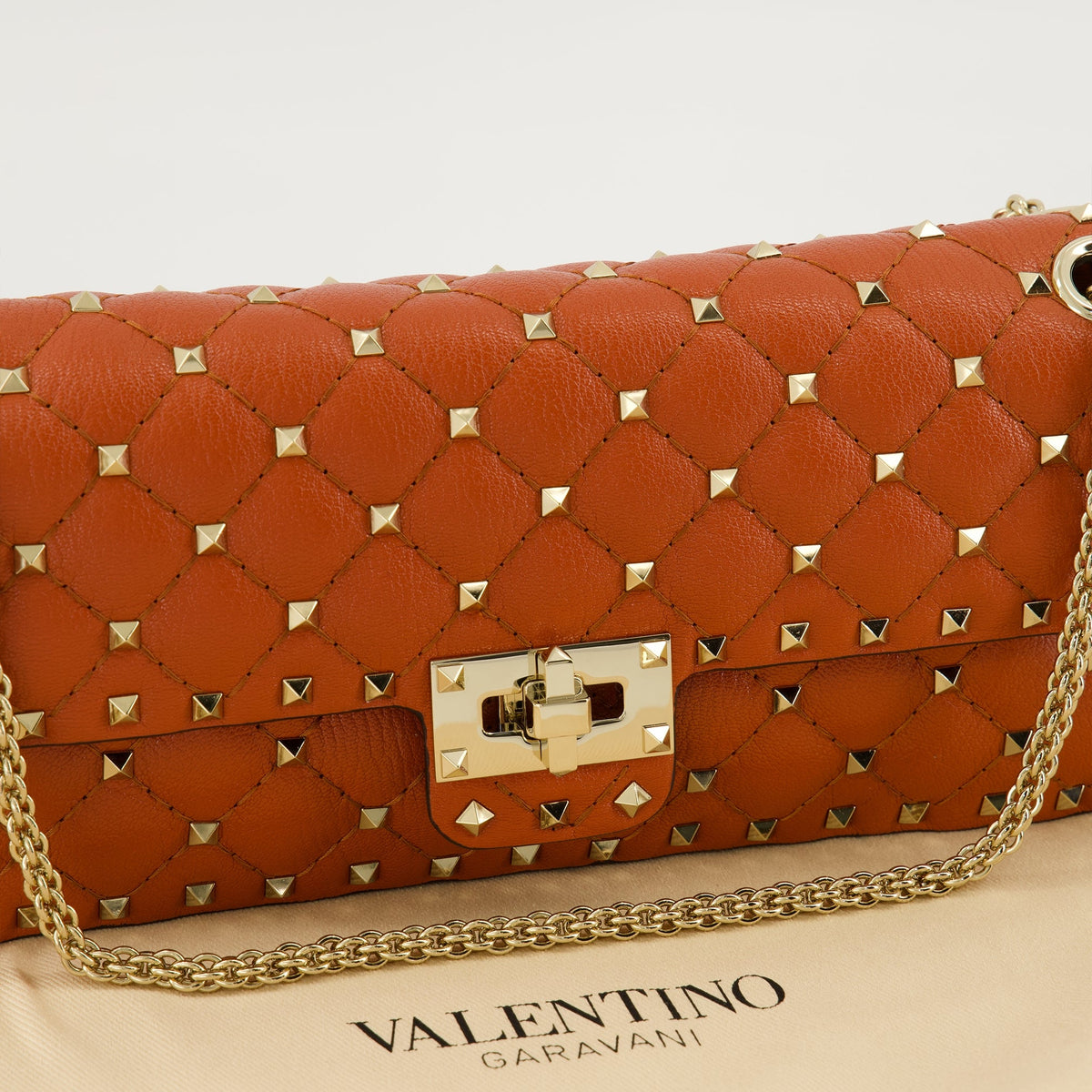 Rockstud Spike 가죽 숄더백