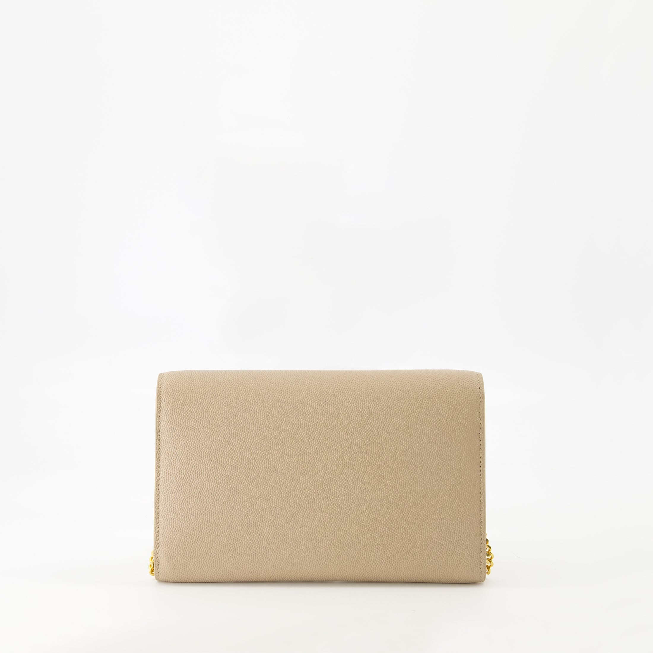 Image of Uptown Beige Chain Pouch by Saint Laurent for Women - Season Spring-Summer 2025 - Back View