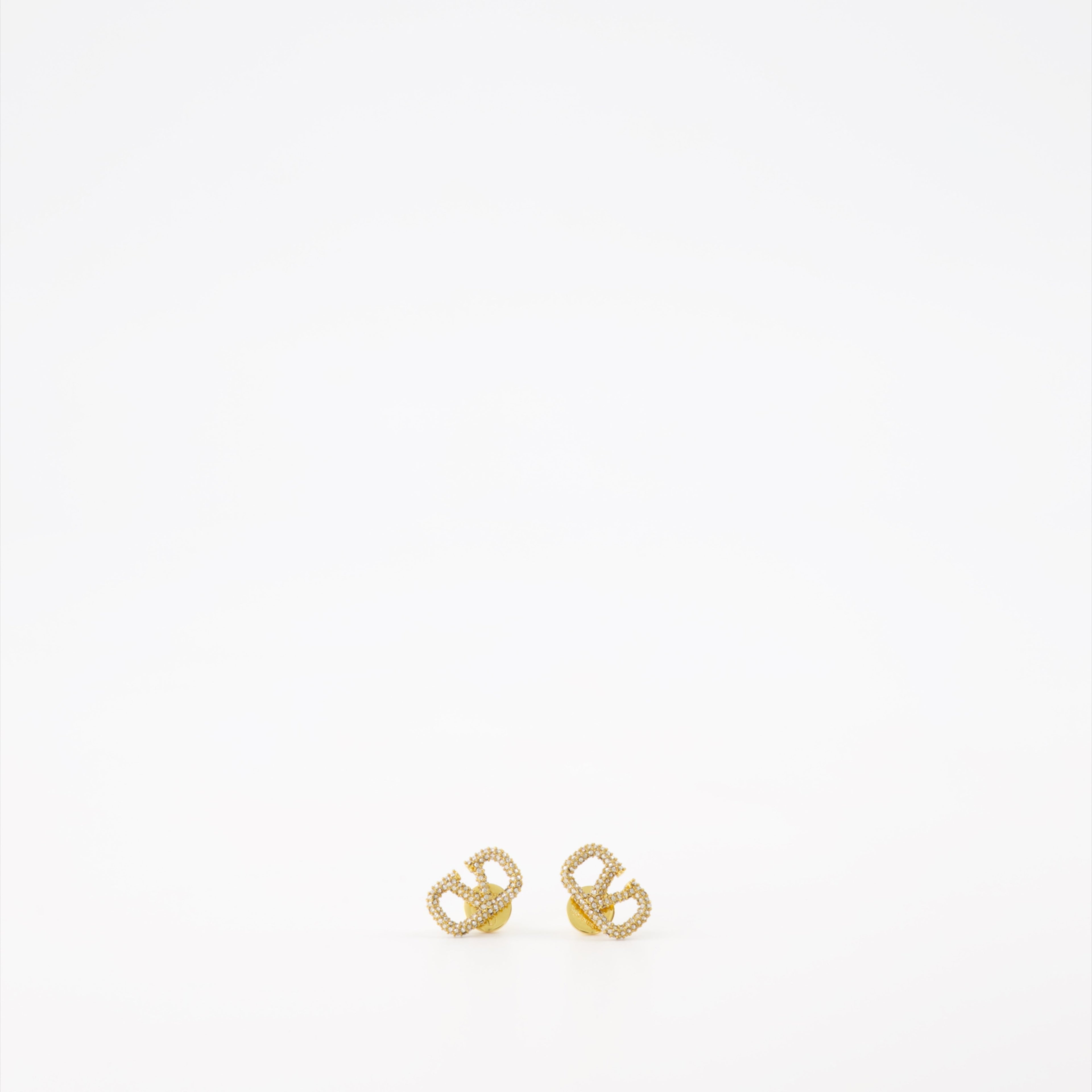 Vlogo Earrings, Valentino Garavani, gold crystals earrings, Swarovski crystals jewelry, Fall Winter 2025 collection