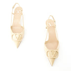 VLogo pumps, patent leather heels, Valentino Garavani, pointed toe pumps, adjustable ankle strap