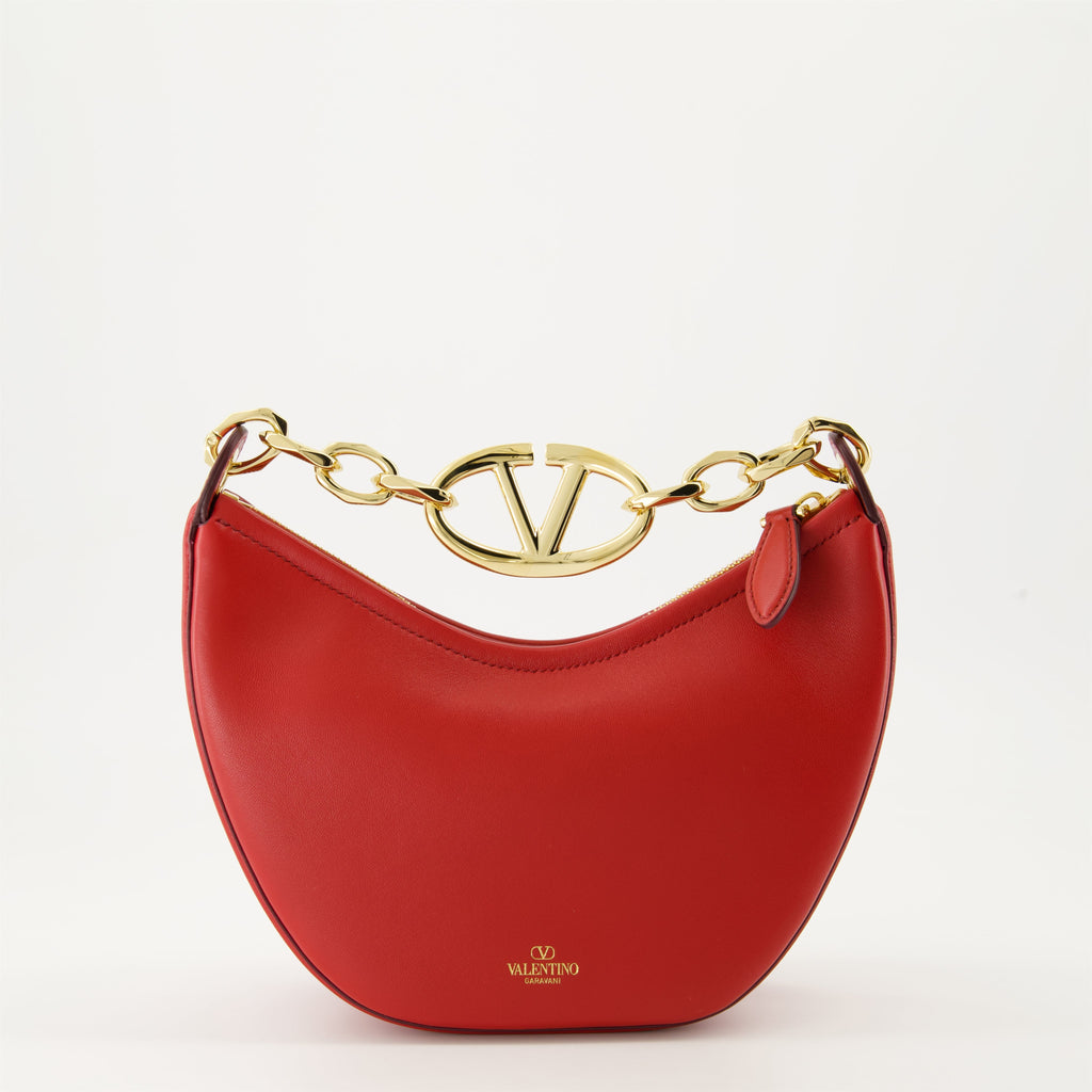 Image of VLogo Moon Hobo Bag in Nappa Leather by Valentino Garavani for Women - Season Autumn-Winter 2024 - Back View