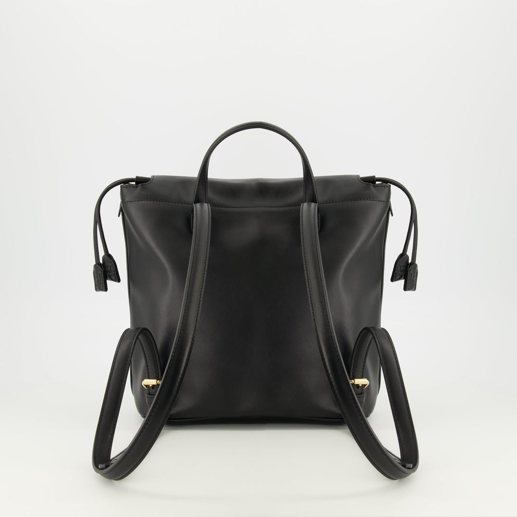 black leather backpack, Fendi backpack, luxury backpacks, designer backpack, calf leather bag