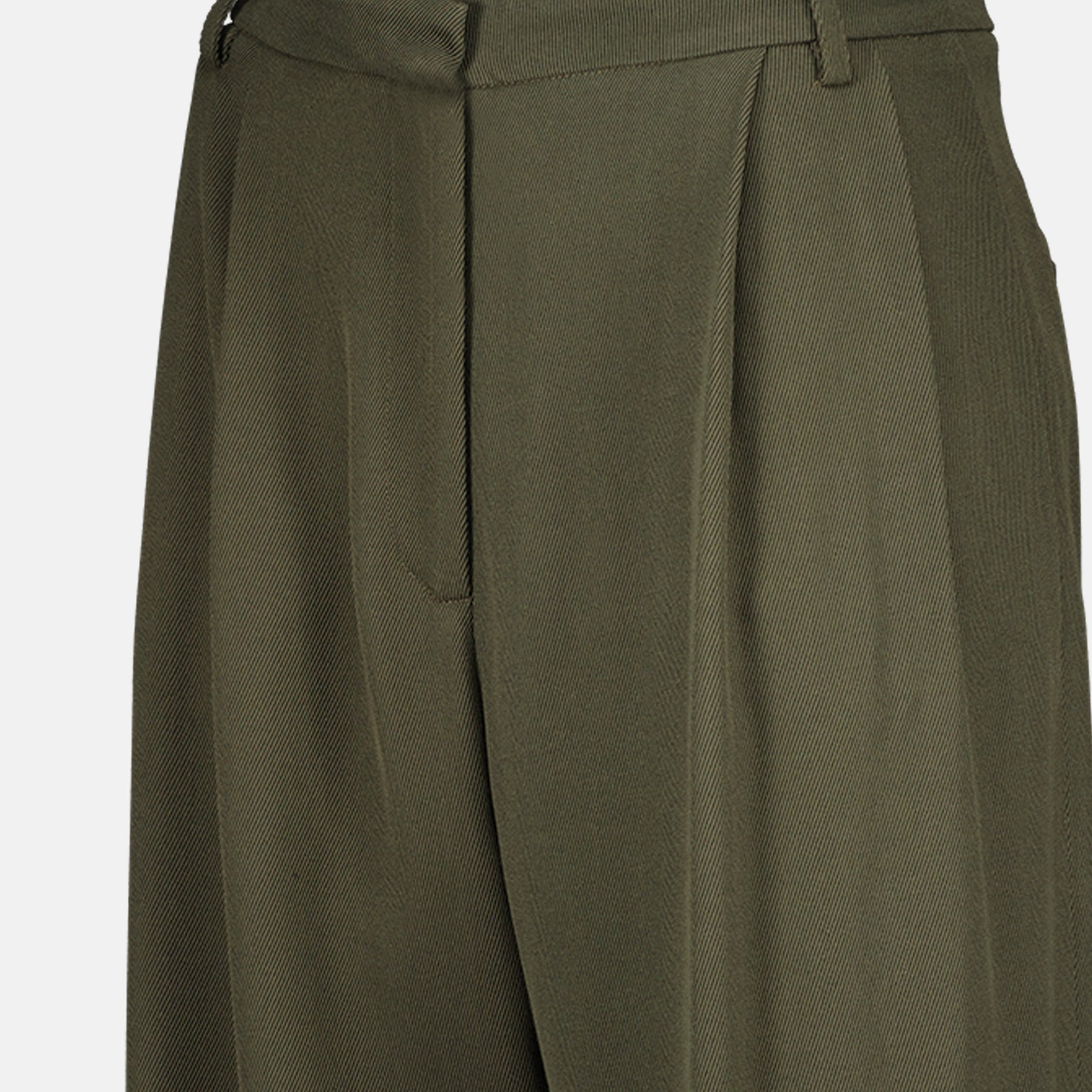 wide khaki pants, IRO, viscose wool blend, autumn-winter collection, high-waisted trousers