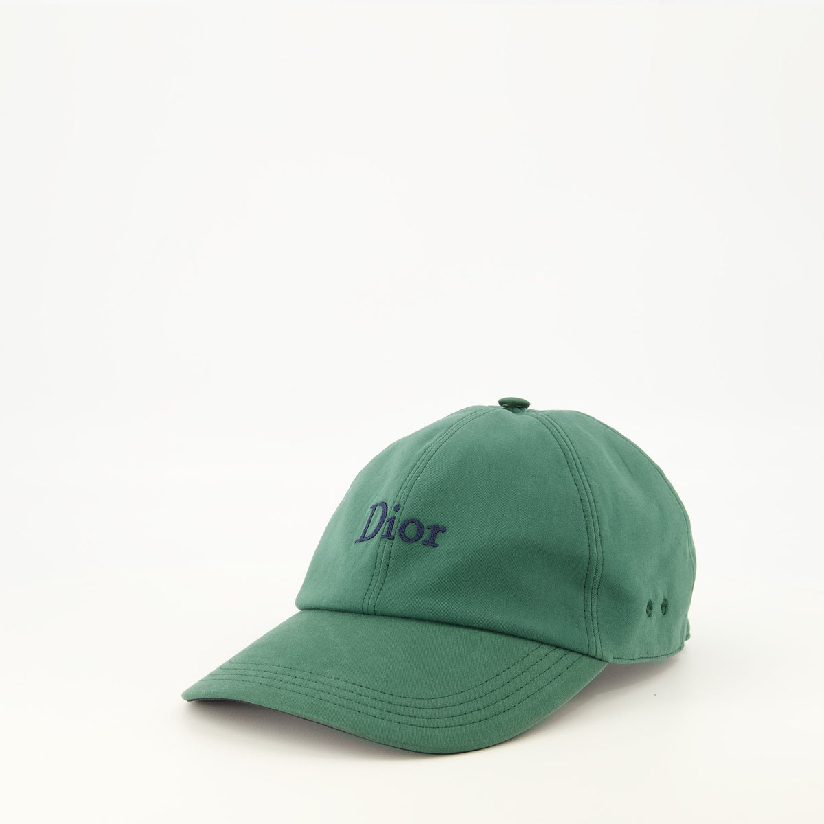 Casquette brodée en coton vert