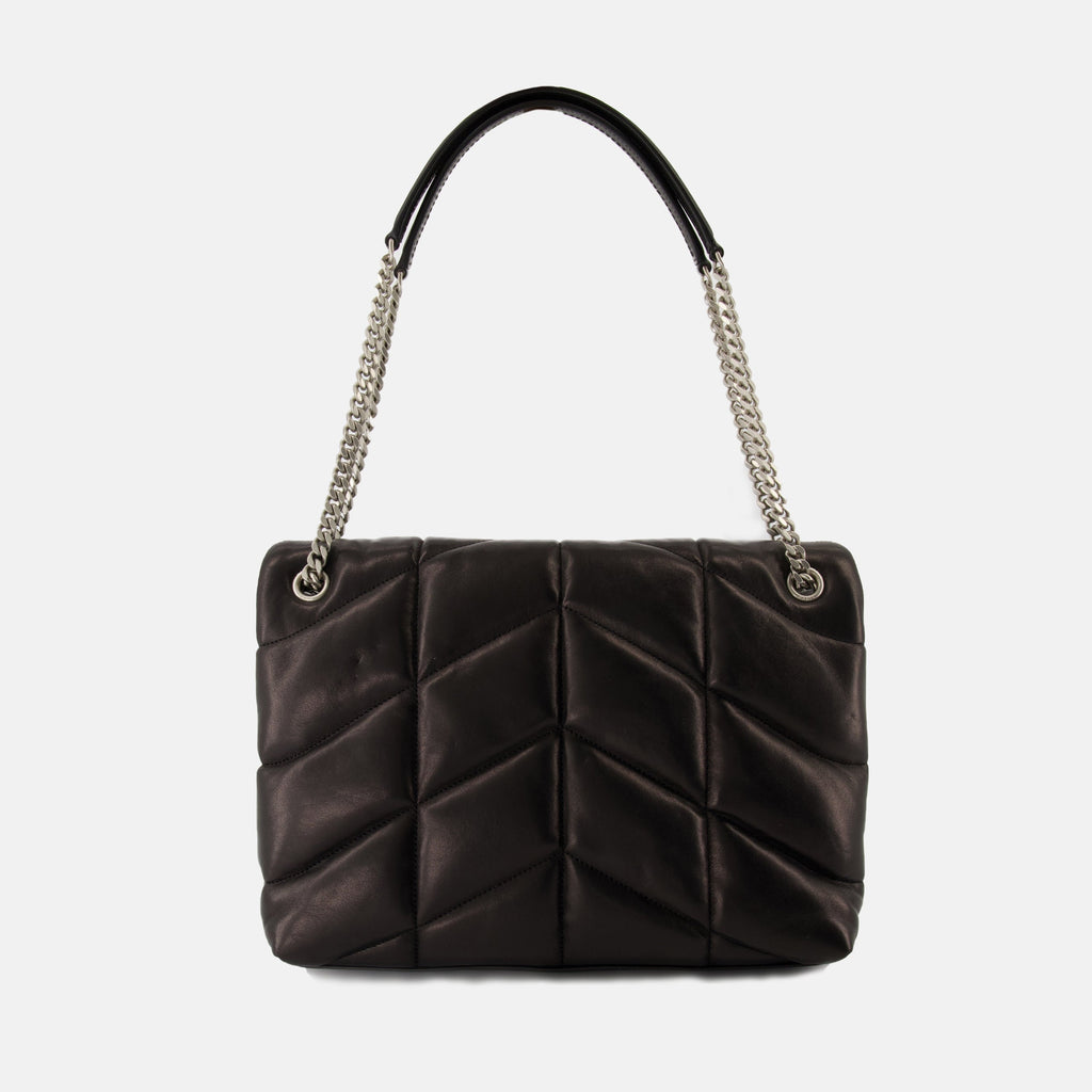 Sac Puffer, Saint Laurent, black bag, nappa leather, luxury accessories