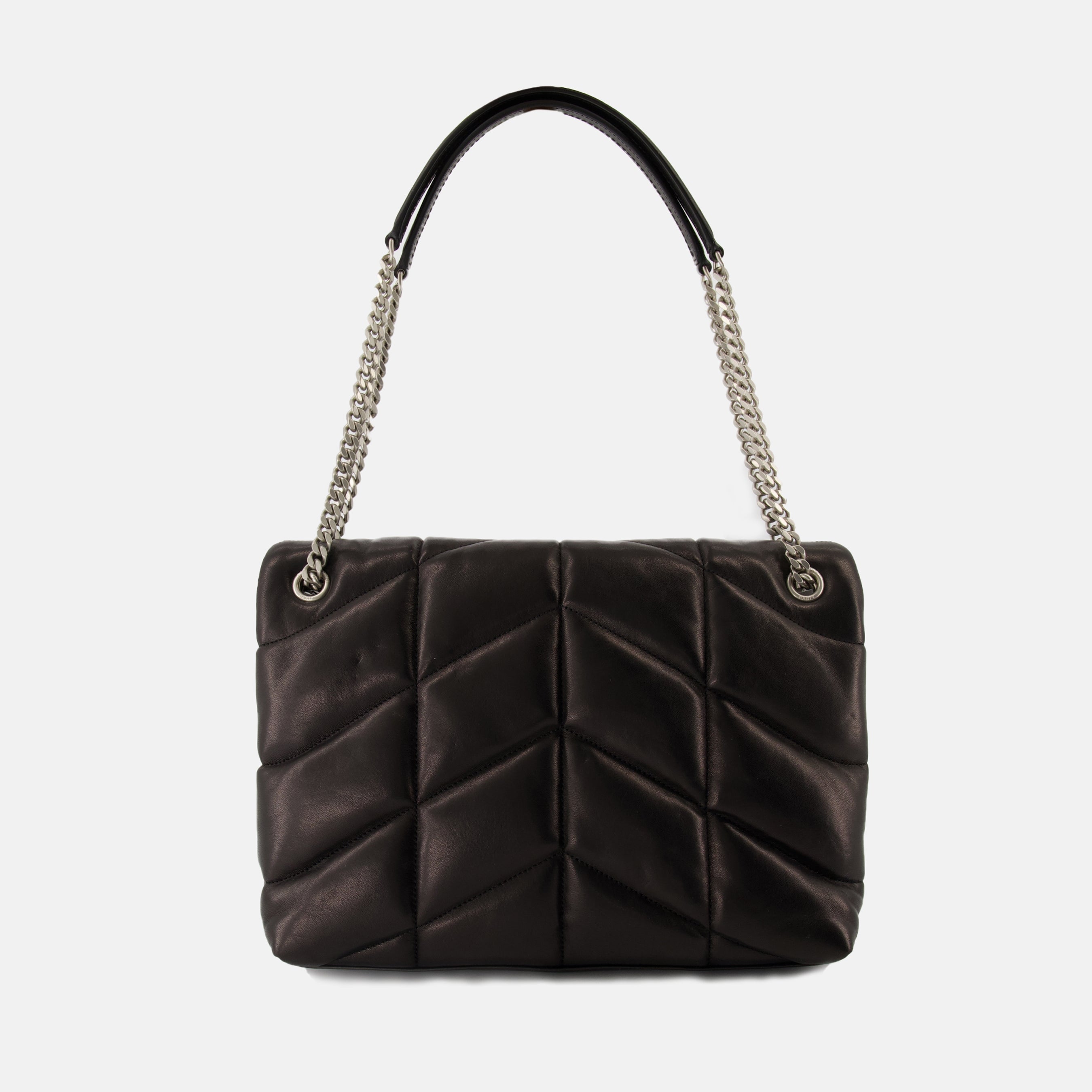 Sac Puffer, Saint Laurent, black bag, nappa leather, luxury accessories