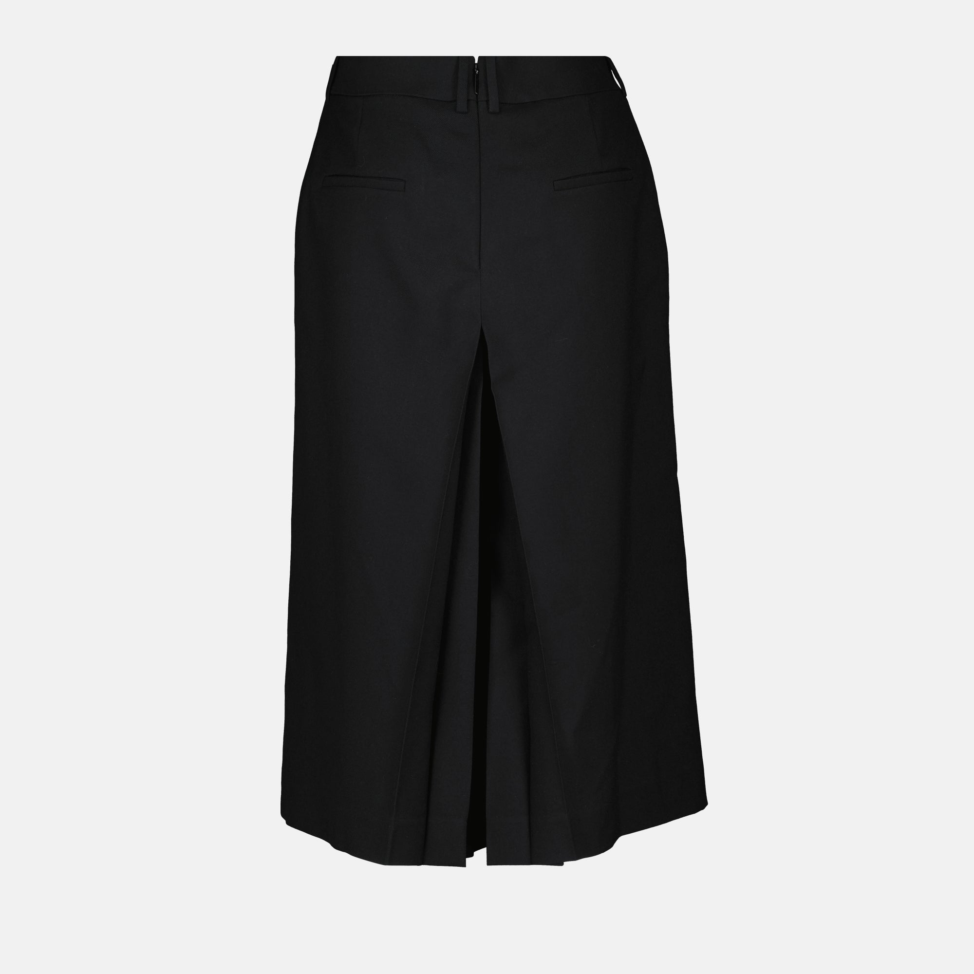 black culotte skirt, Saint Laurent, wool skirt, Autumn-Winter 2025, women's fashion