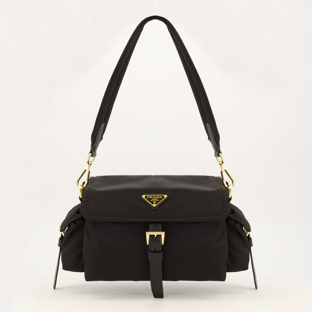 Borsa Explore in Re-Nylon Nera
