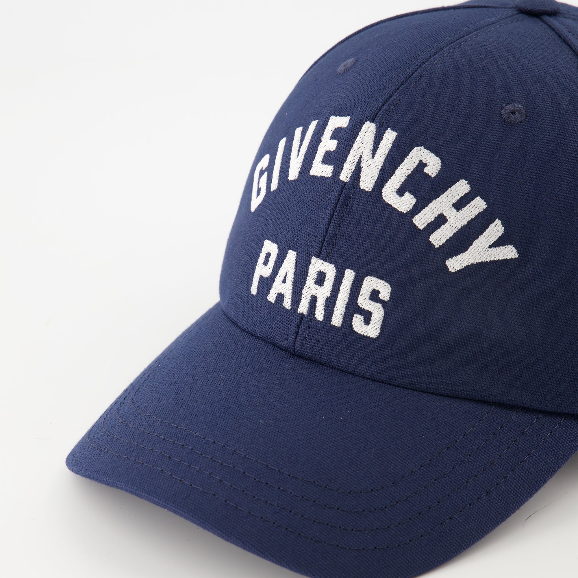 navy cotton cap, Givenchy cap, embroidered logo cap, adjustable strap cap, men's accessories
