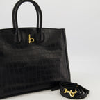 Image of Rocking Horse Croc-Effect Tote Bag by Burberry for Women - Season Spring-Summer 2025 - Detail View 2