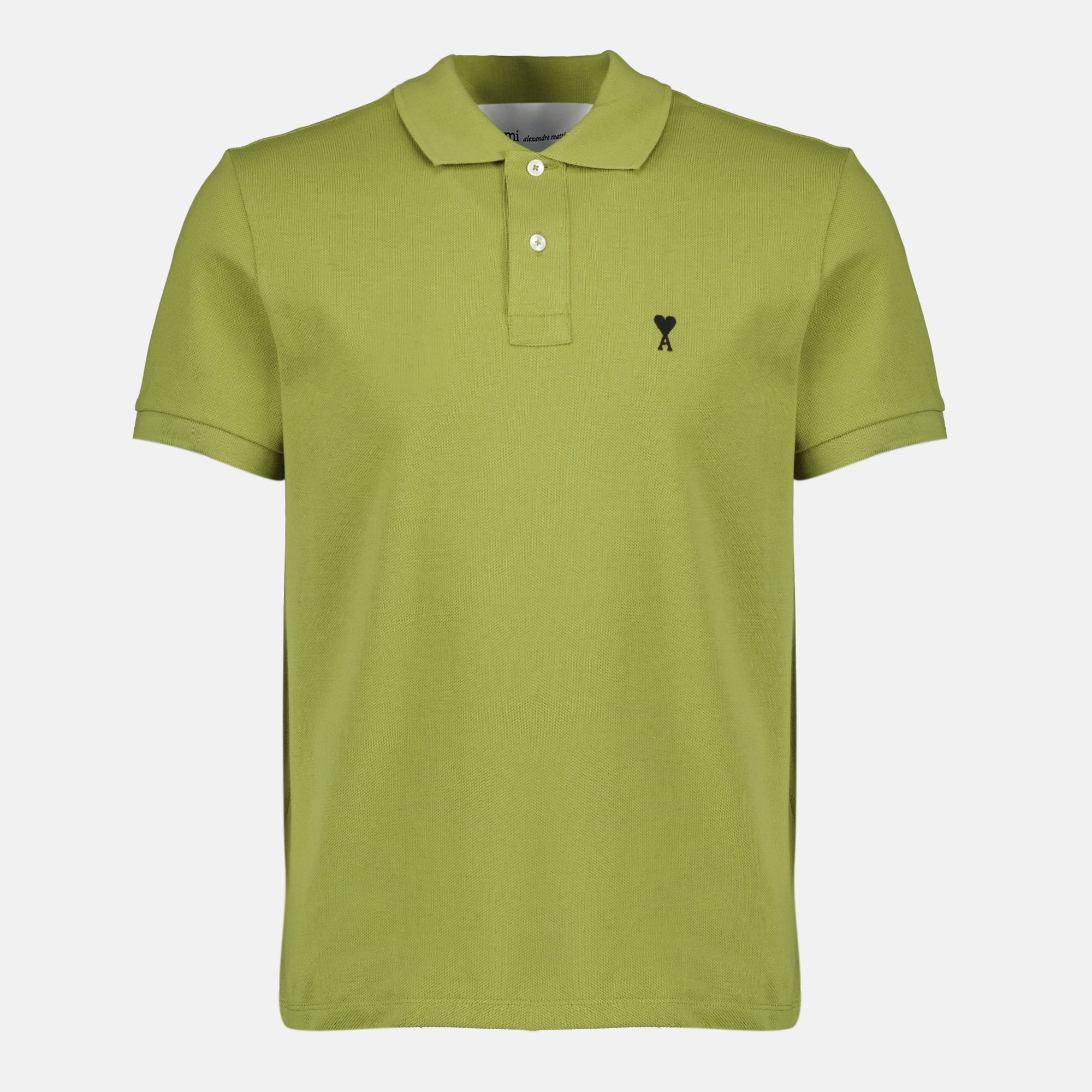 Ami PARIS의 남성용 Polo ami de coeur vert 이미지 - 2026 봄-여름 시즌 - 앞면 보기