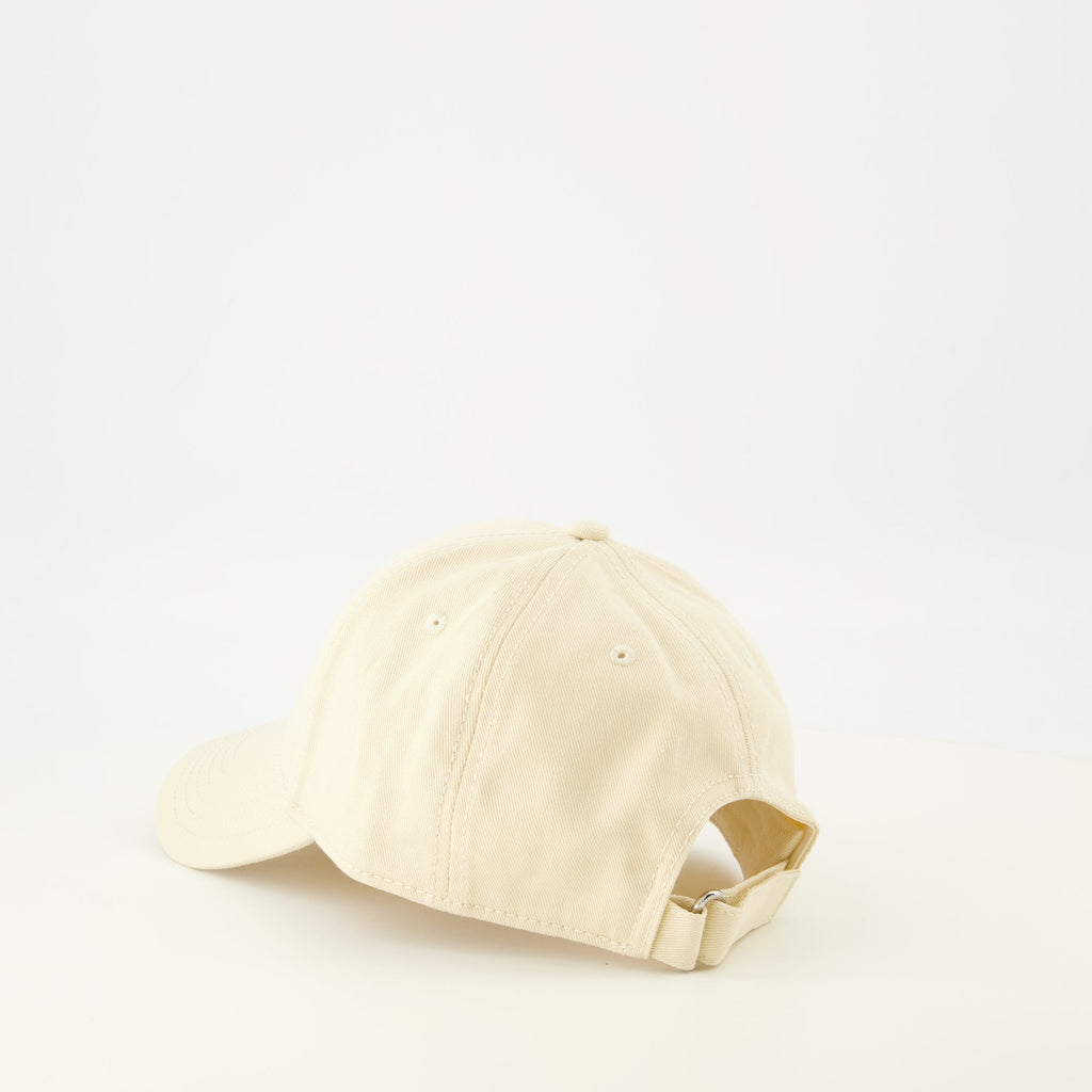 Image de casquette logo beige par Moncler pour femmes - Saison printemps-été 2026 - Détail vue 1
