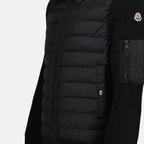 Moncler jacket, black jacket, dual-fabric jacket, luxury outerwear, Autumn-Winter fashion
