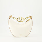 VLogo Moon Hobo Bag, Valentino Garavani Bag, White Leather Hobo, Designer Handbags, Luxury Accessories