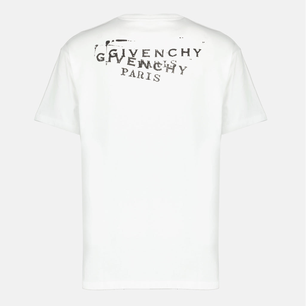 Givenchy t-shirt, white cotton t-shirt, logo printed t-shirt, Spring-Summer 2026, men's casual wear