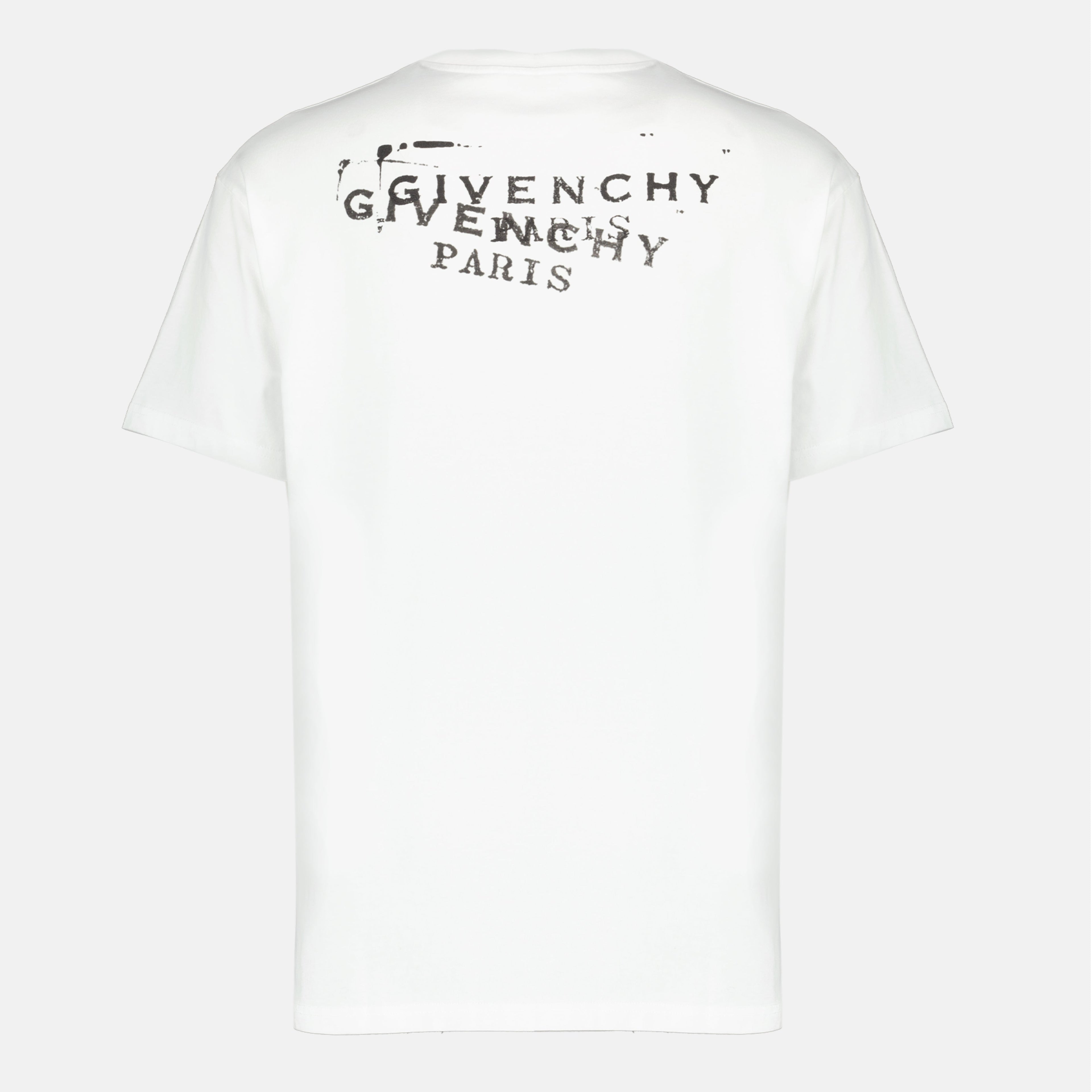 Givenchy t-shirt, white cotton t-shirt, logo printed t-shirt, Spring-Summer 2026, men's casual wear