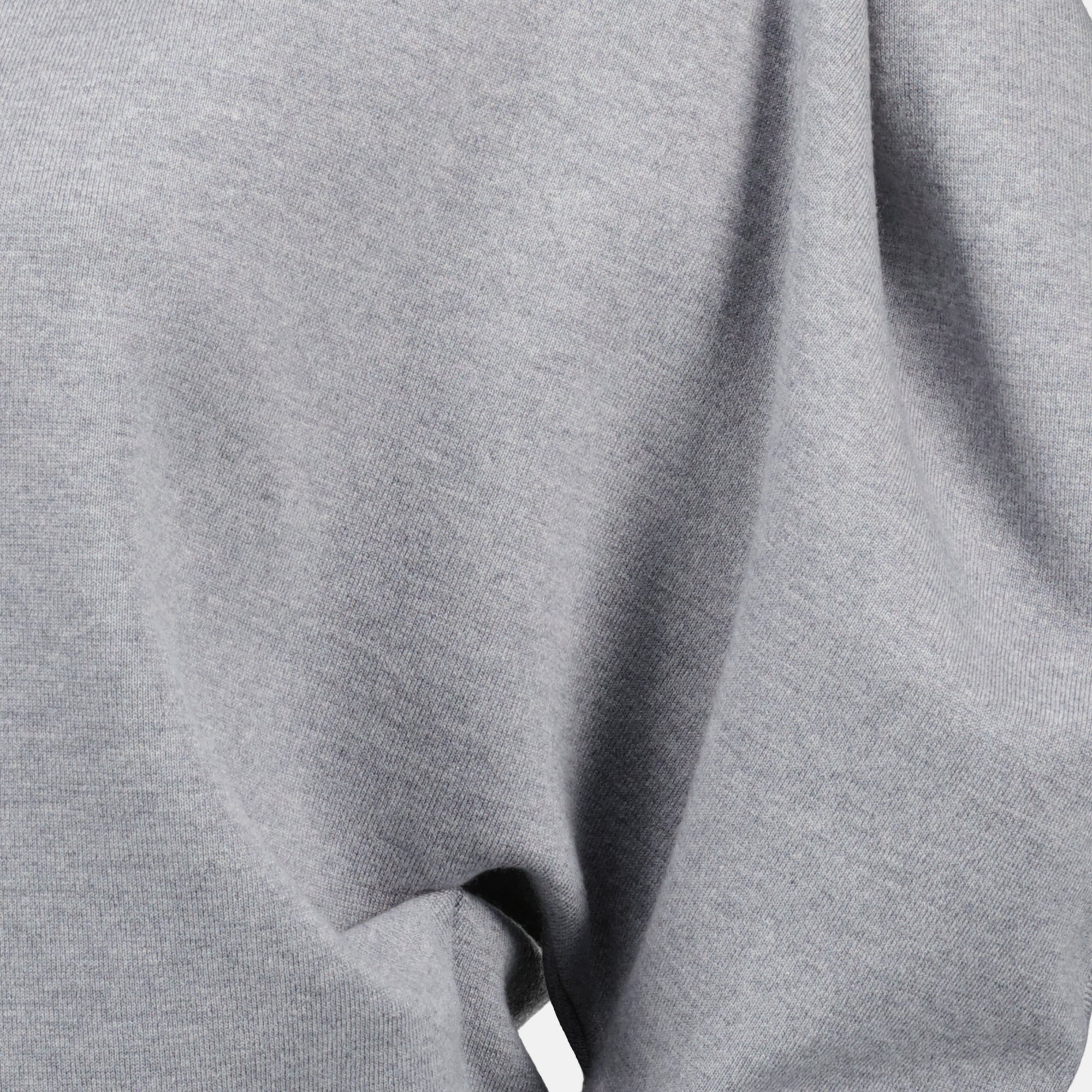 Khaite Top Venus, grey wool top, elegant women's top, ruffled neckline, puffed sleeves top