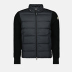 Moncler jacket, bi-material outerwear, men's fashion, autumn-winter jacket, stylish outerwear