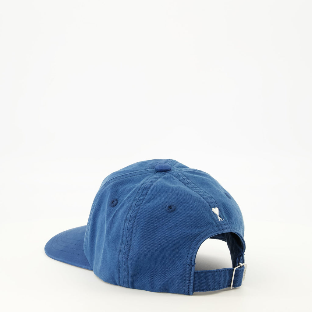 Casquette en coton bleu avec broderie