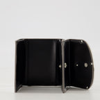 Diesel wallet, silver leather wallet, tri fold wallet, women's accessories, compact wallet