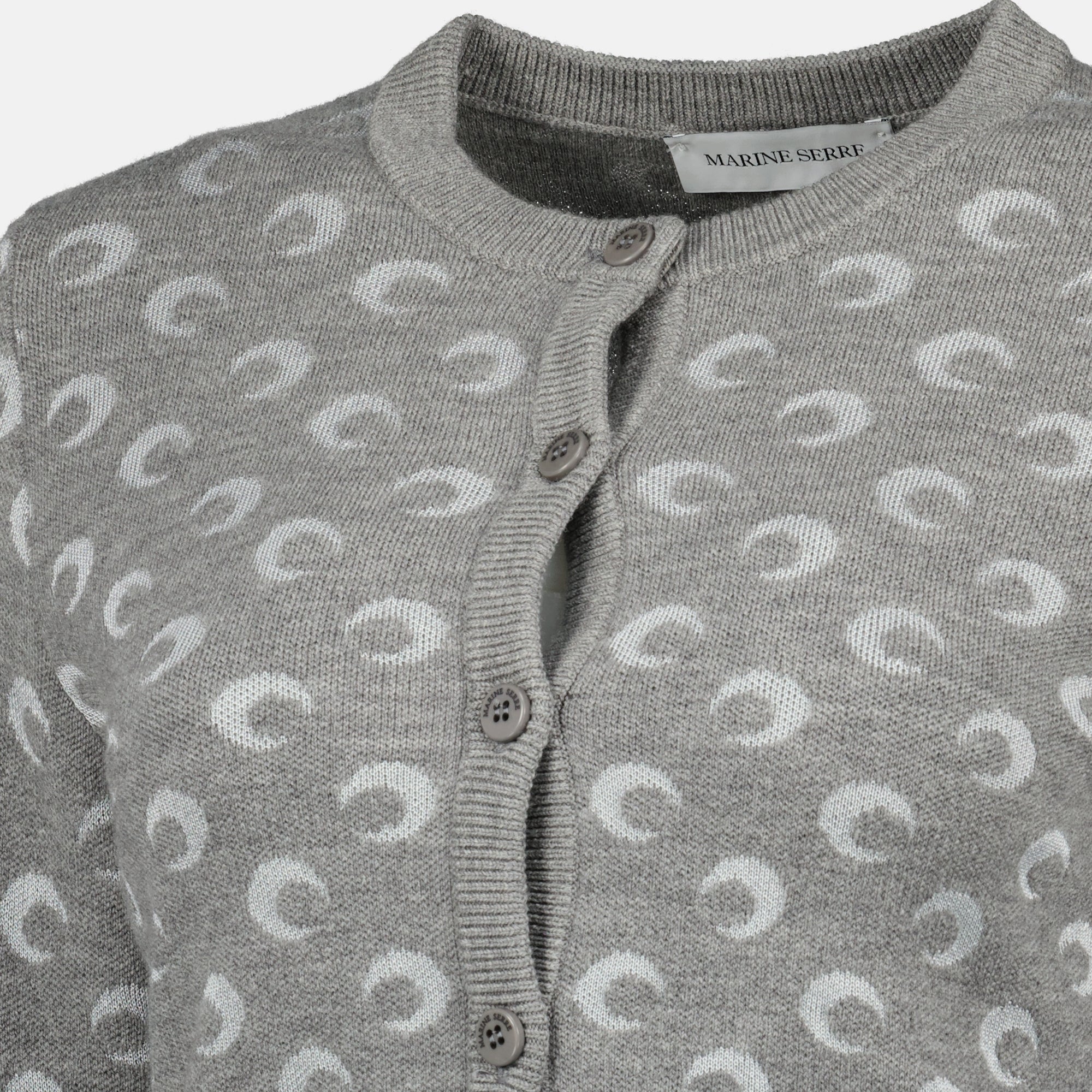 Moon cardigan, Marine Serre cardigan, autumn winter fashion, wool cardigan, timeless knitwear