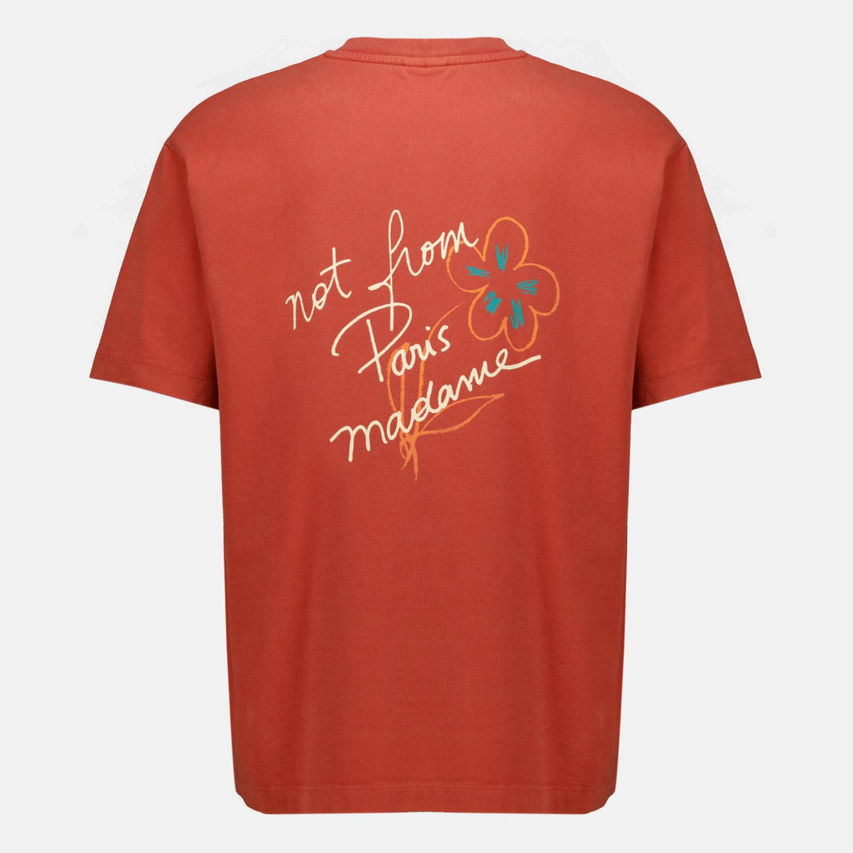 Camiseta naranja Slogan Esquisse