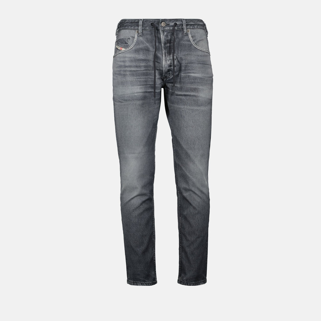 Diesel jeans, grey denim, slim fit jeans, five-pocket denim, casual wear