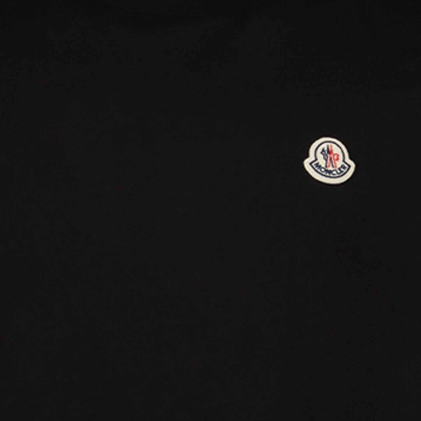 Moncler T-shirts, black logo T-shirt, cotton T-shirts, casual wear, round neck T-shirts