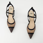 Fendi heels, Colibrì Lite FF, pointed toe shoes, black heels, designer footwear