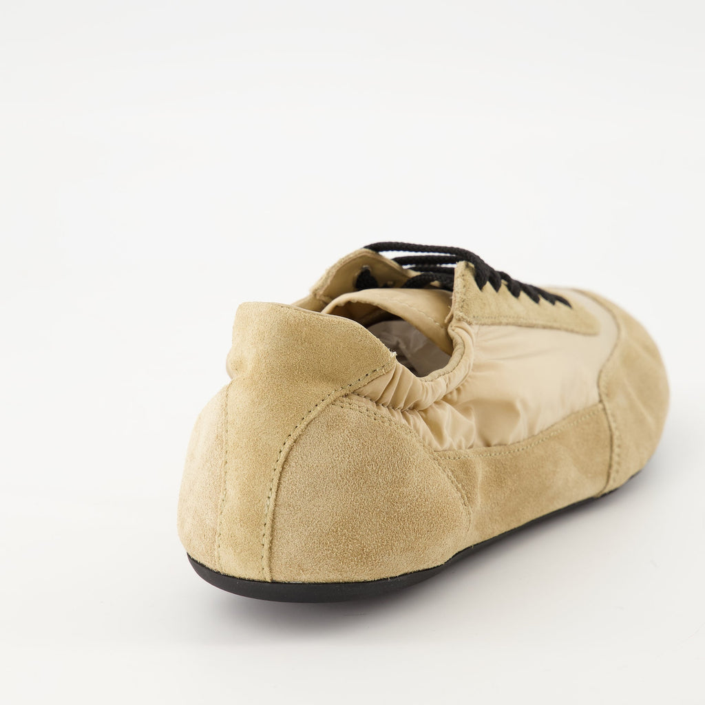 Prada sneakers, Collapse beige sneaker, Re-nylon sneakers, luxury footwear, designer shoes
