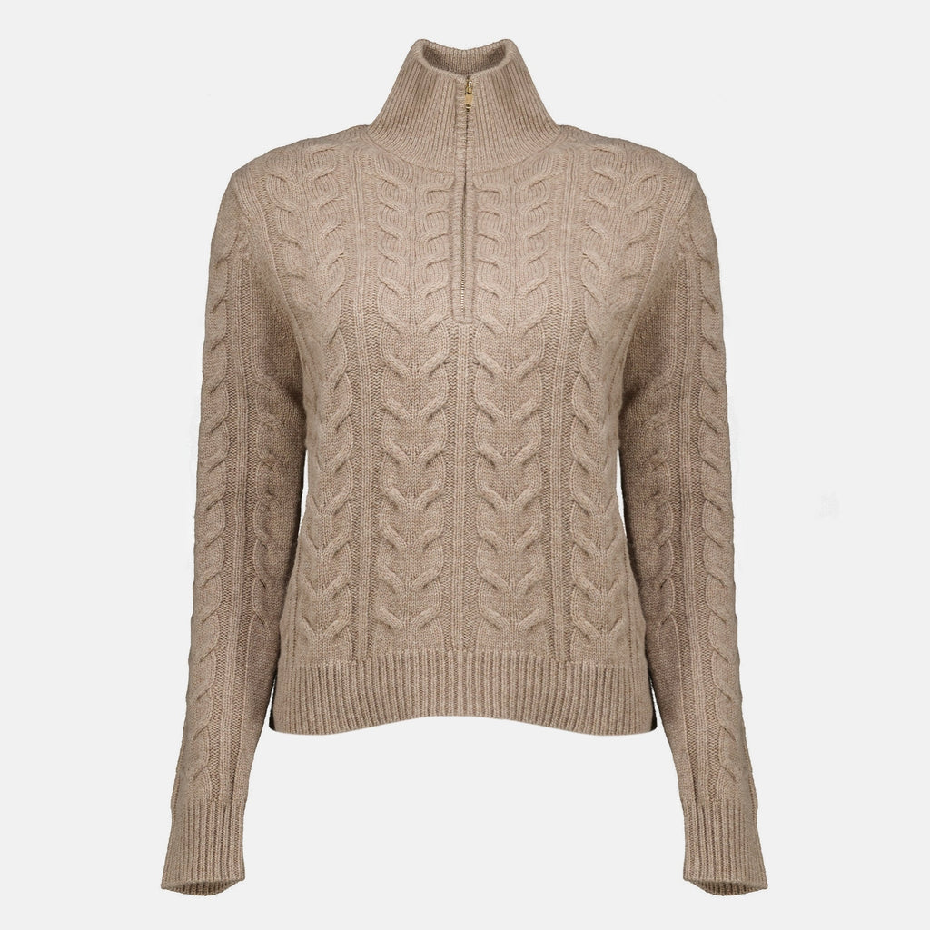 Zip-Knit Cashmere-Pullover