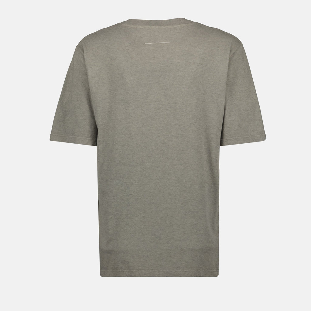 Numeric T-shirt, Mm6 apparel, cotton t-shirt, gray t-shirt, Autumn-Winter collection