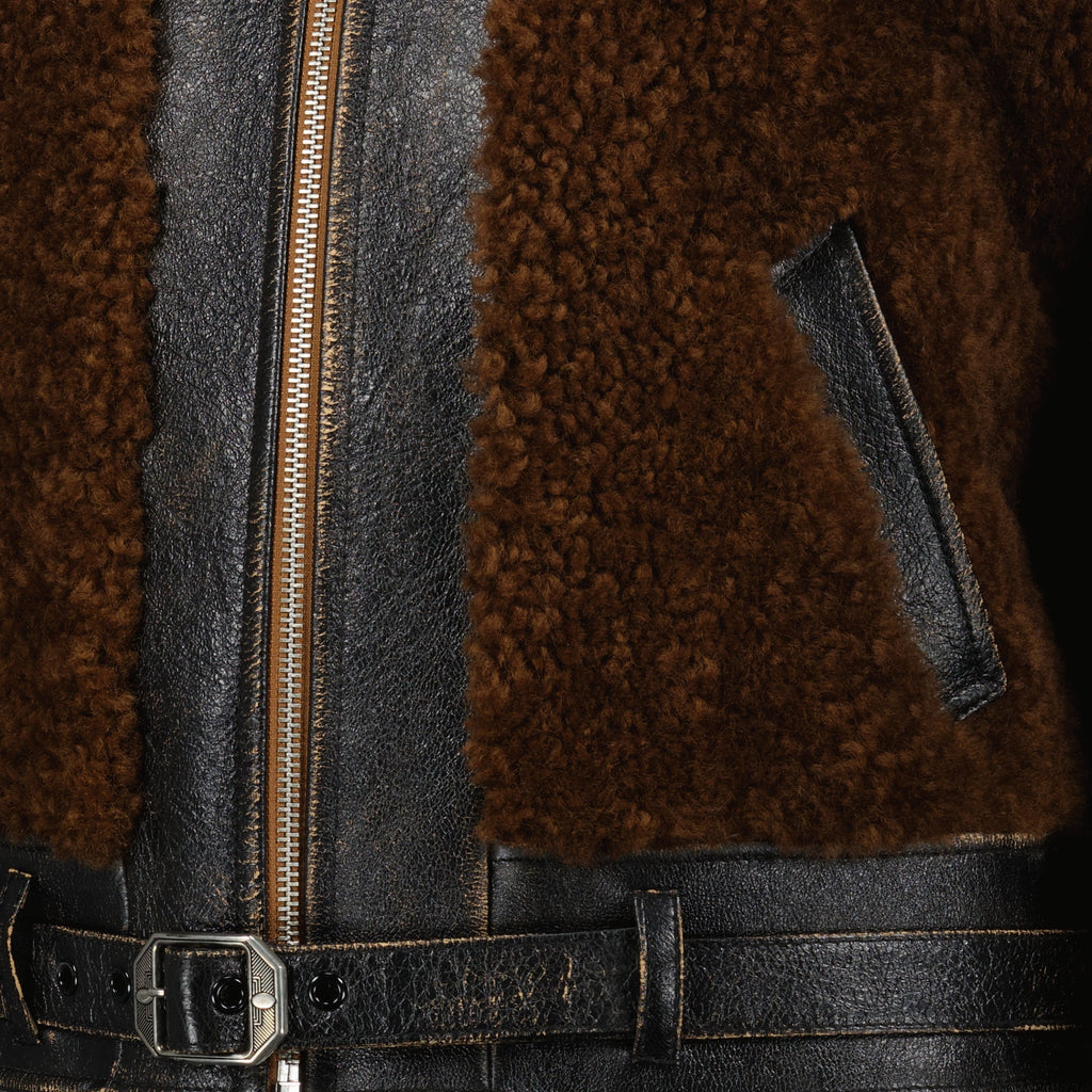 Prada jacket, black leather jacket, wool blend outerwear, Autumn-Winter 2025, elegant outerwear