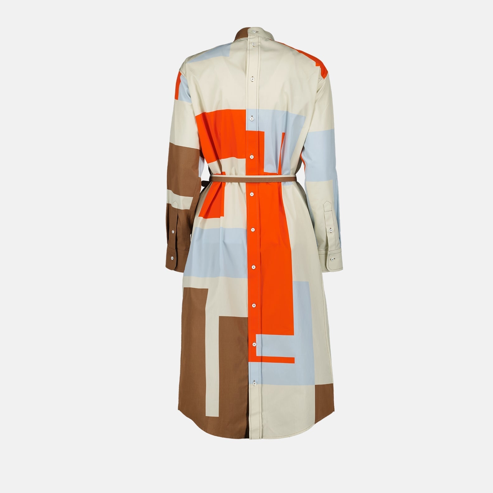 マルチカラー パズル プリント ポプリン ドレス