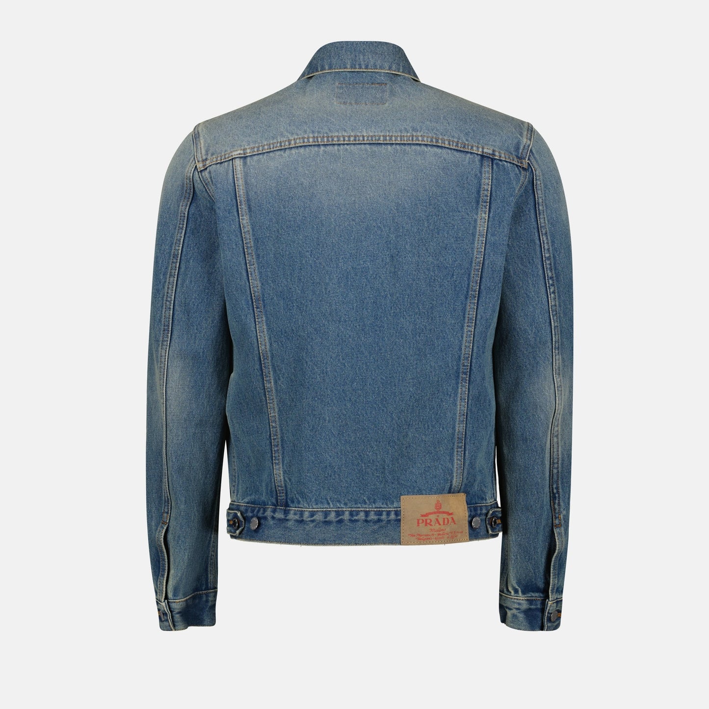 Prada, denim jacket, Autumn-Winter 2024, luxury fashion, washed denim