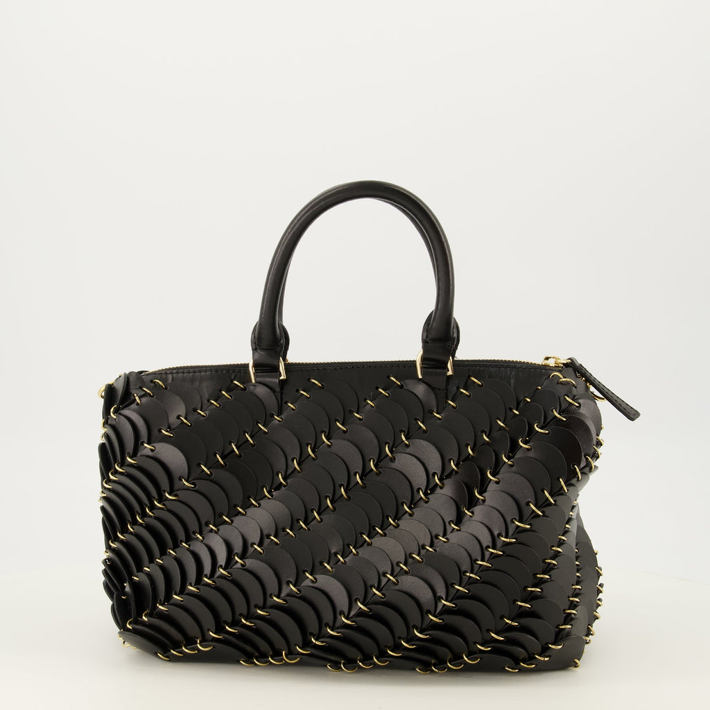 Sac Boston en cuir noir