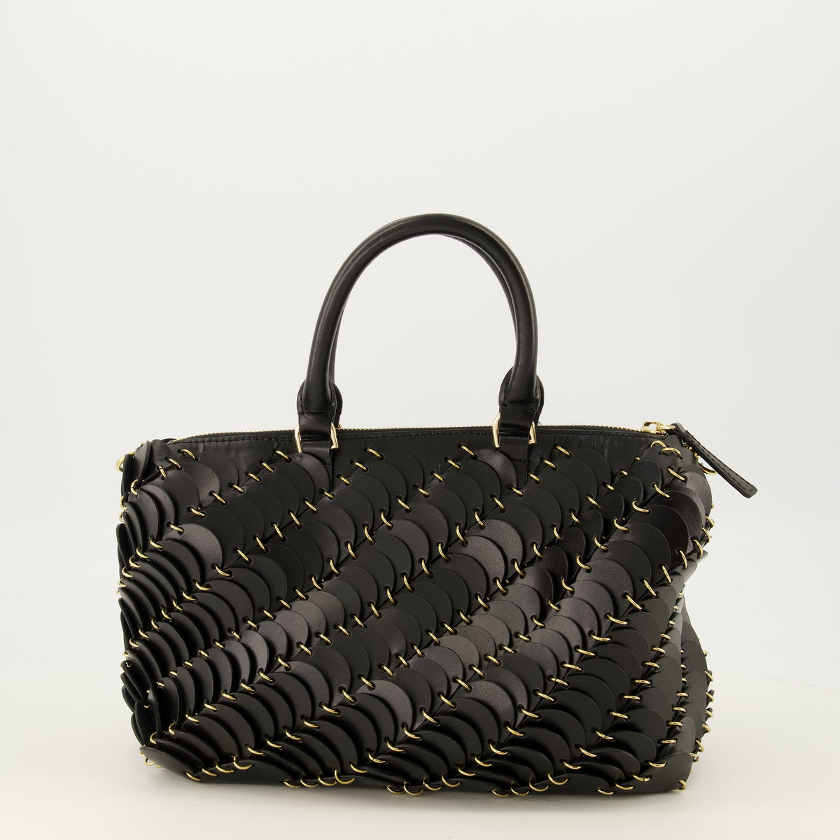 Sac Boston en cuir noir