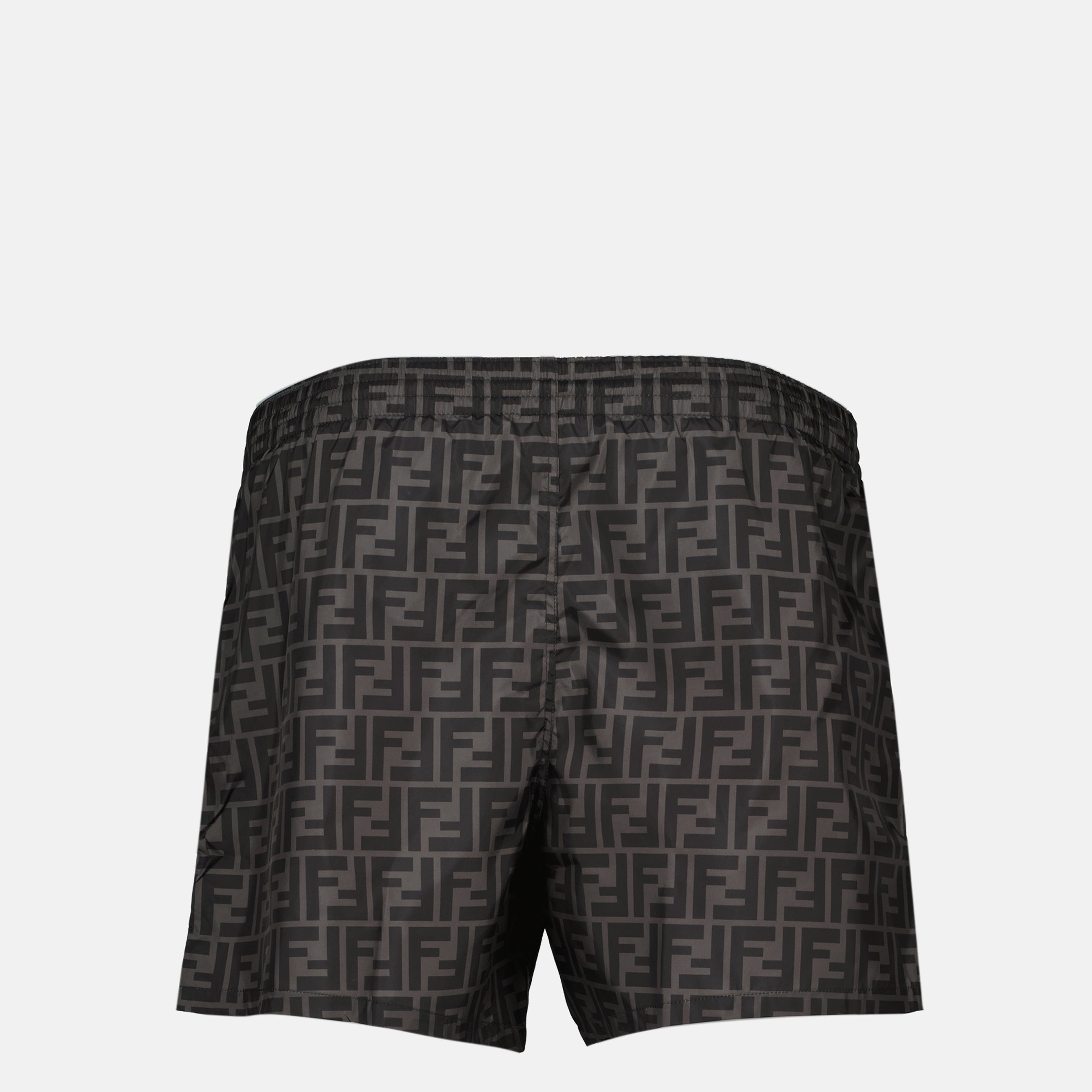Bilde av Fendi FF grå svømmetruser for menn - Sesong vår-sommer 2026 - Bak visning