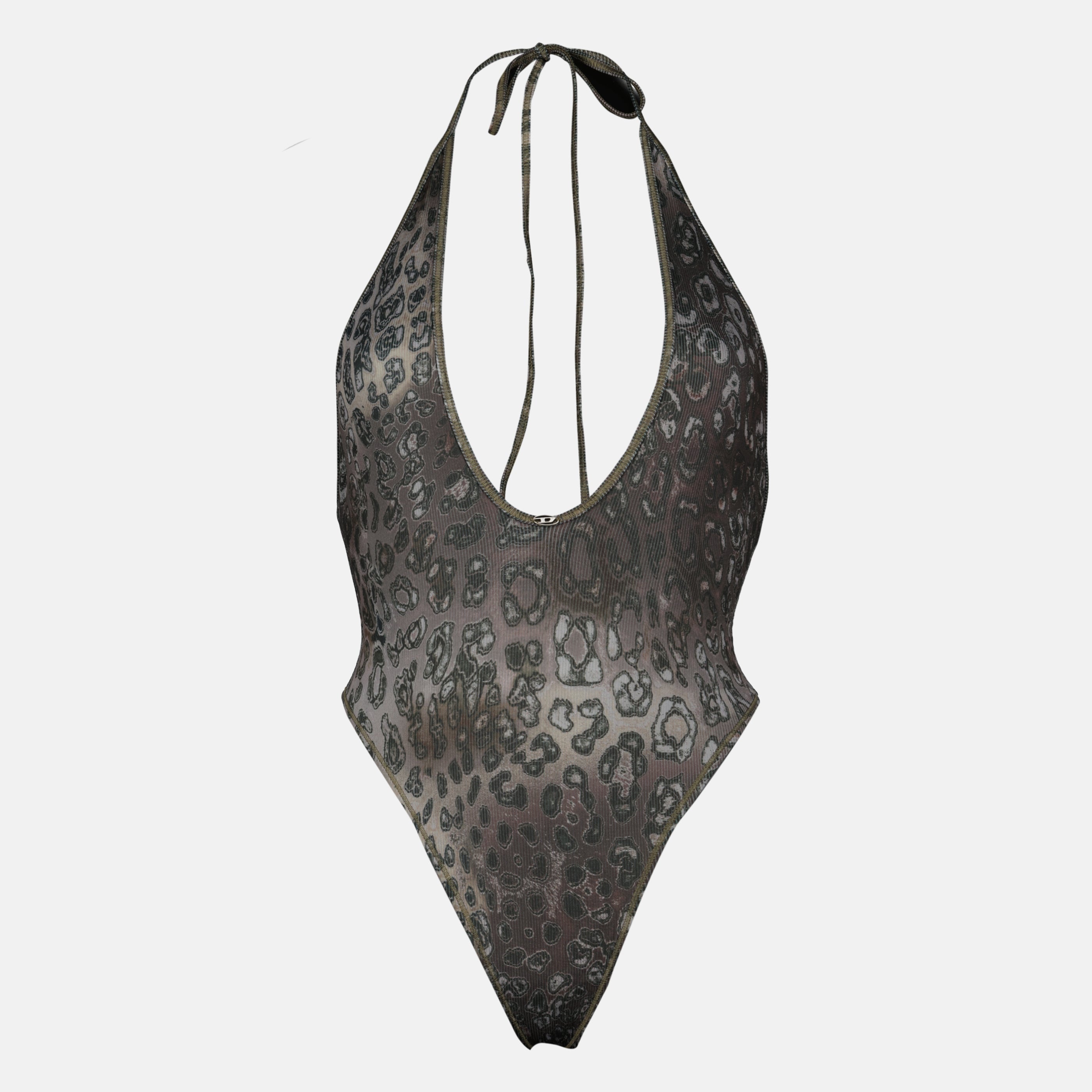  fato de banho estampado em leopardo Audrey