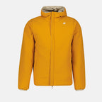 Image of Reversible Beige-Orange Puffer Jacket by K-Way for Men - Season Autumn-Winter 2024 - Detail View 2