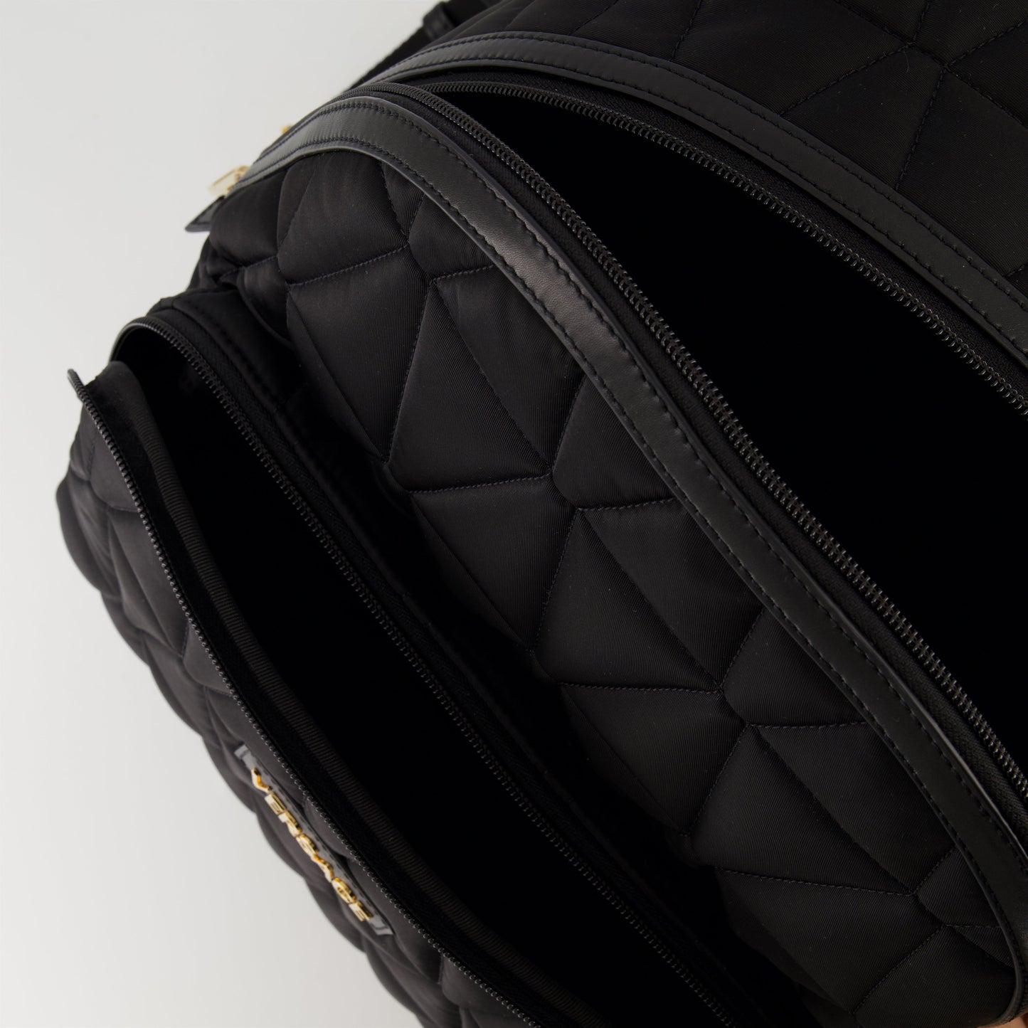 Quilted Backpack, Versace Accessories, Nylon Bag, Black Backpack, Luxury Bags