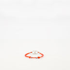 Imagem da pulseira ajustável em cordão vermelho VLogo de Valentino Garavani para homens - Temporada Primavera-Verão 2025 - Vista traseira