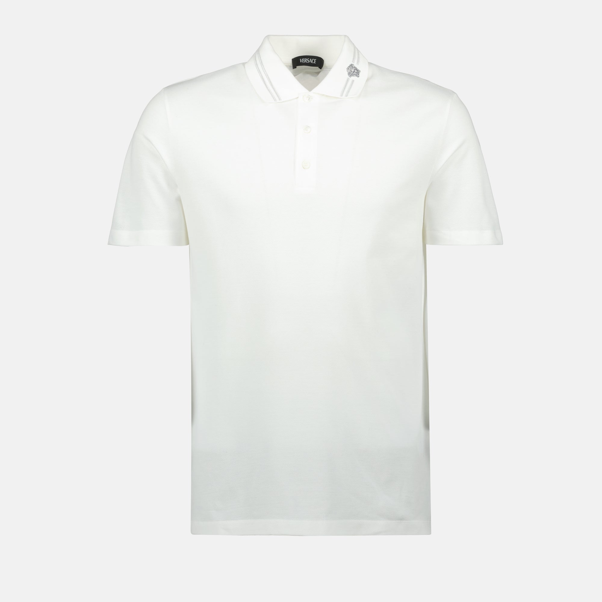 Medusa polo, Versace polo, pique cotton polo, elegant polo, designer polo