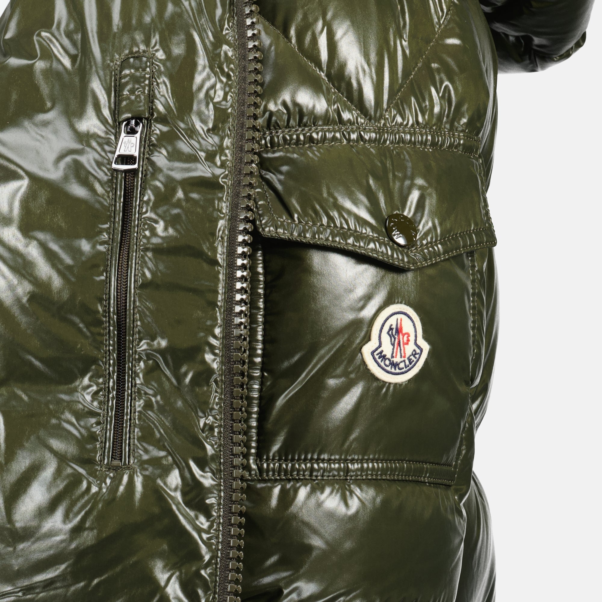 Moncler down jacket, Maya Kaki, nylon jacket, men's outerwear, luxury fashion