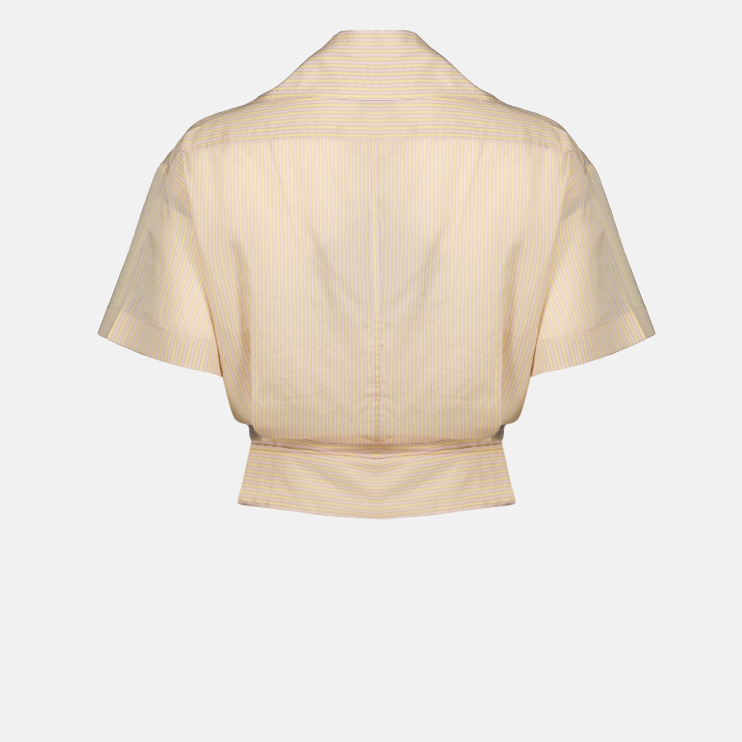 Camicia Annodata in Seta Beige