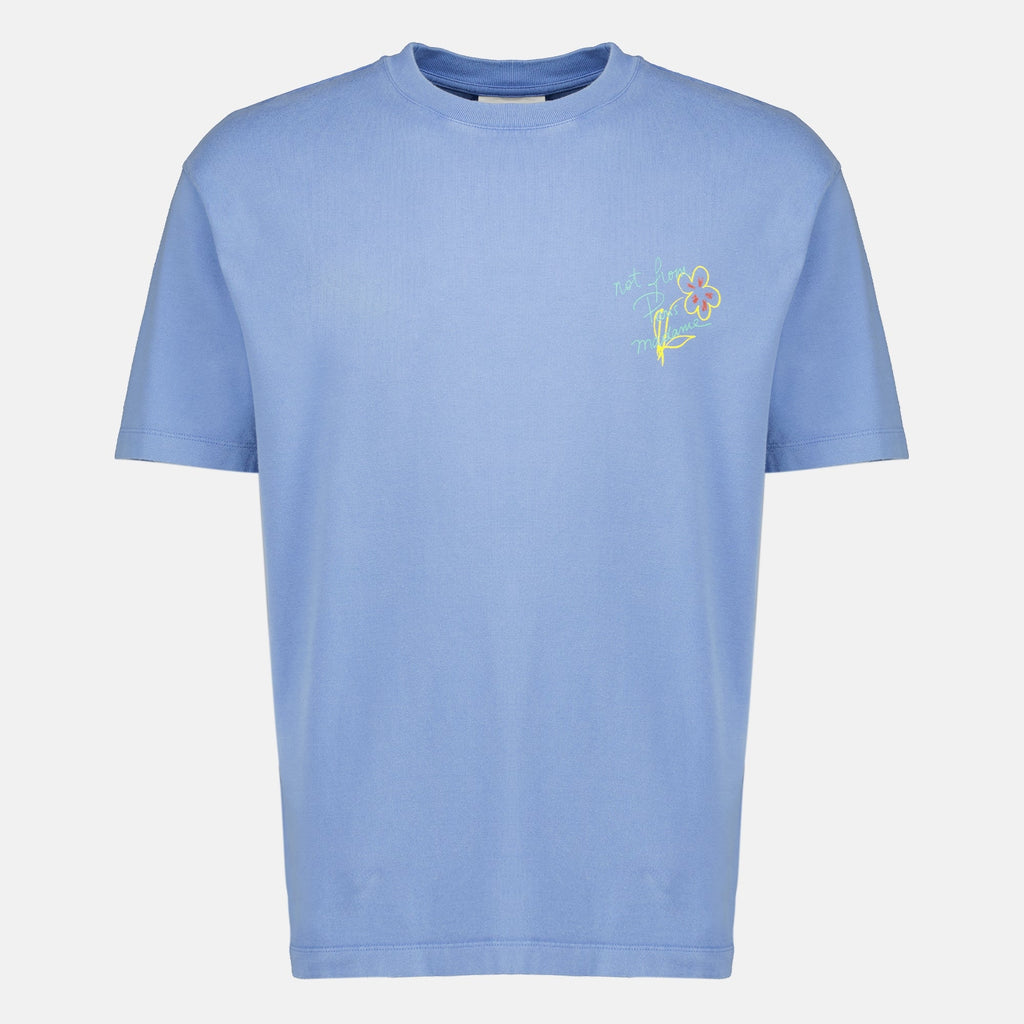 Slogan Esquisse Blue T-Shirt